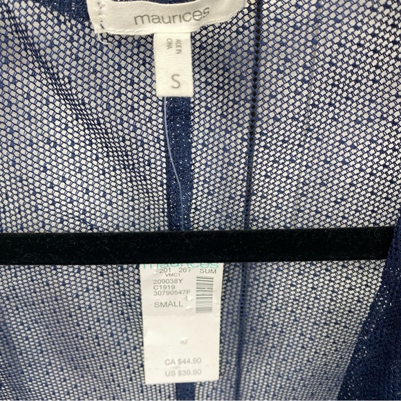 Lace Duster fairy Kimono Blue Oversized Small Floral Long See Through - Picture 4 of 7